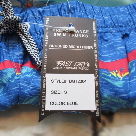 Beautiful Giant Tropical Island Swim Trunks - Picture 8 of 8